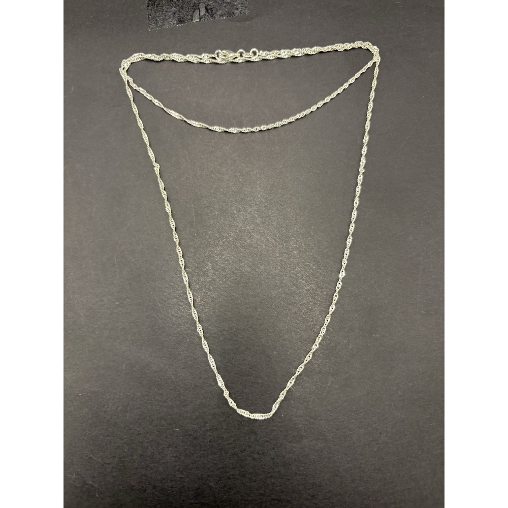 30" Sterling Silver Singapore Chain Necklace 925 2.9 Grams H18